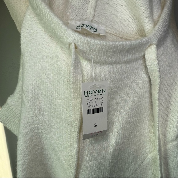 Haven Well Within Sleeveless Hoodie – NWT – Size Small – Soft Ivory Knit - Picture 6 of 7